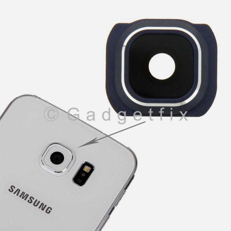 Black Samsung Galaxy S6 G920A G920T G920V G920P Camera Glass Lens Cover Adhesive