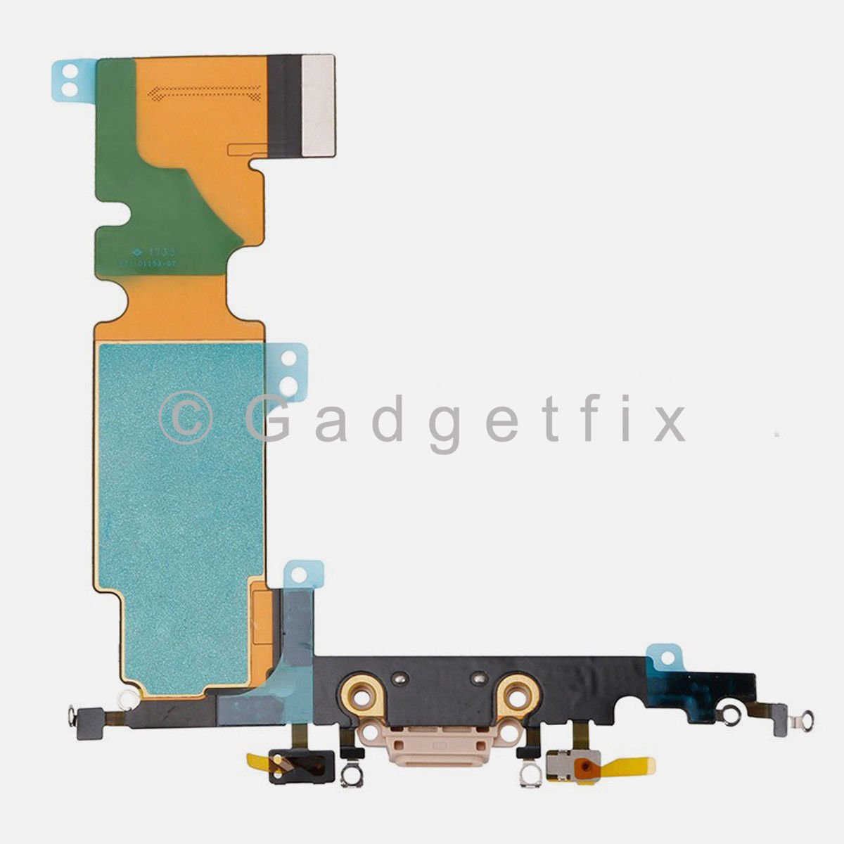 Gold USB Lightning Charging Port Dock Flex Cable Replacement For iPhone 8 Plus