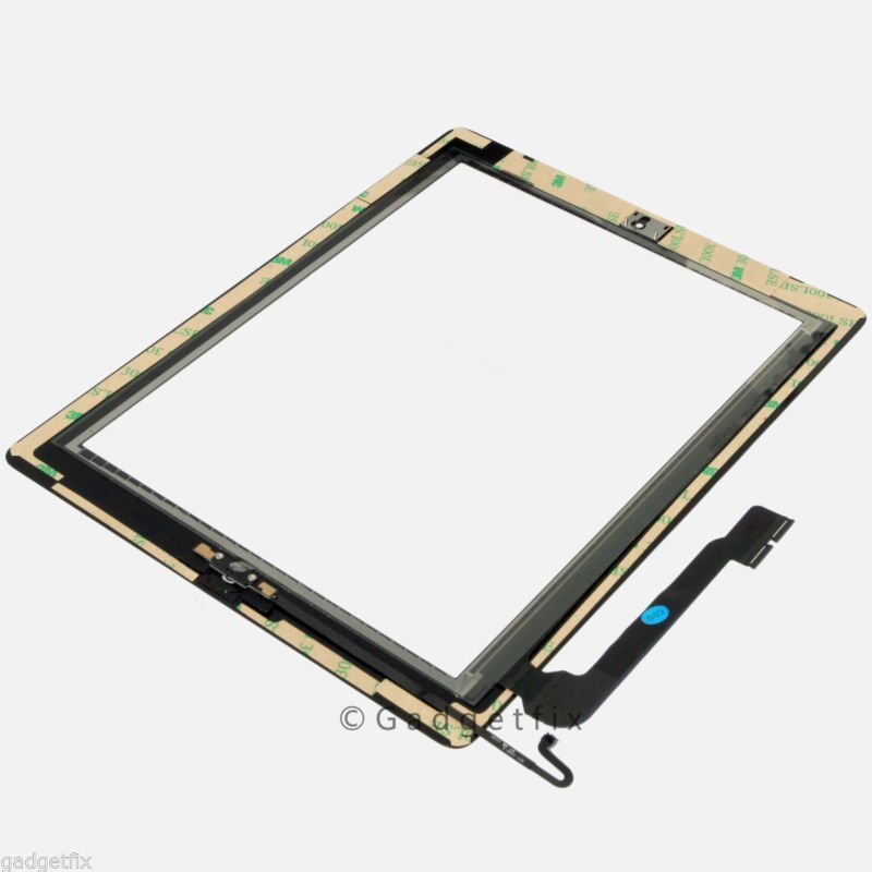 Glass Touch Screen Digitizer W// Home Button Assembly for iPad 4 4th Gen White US