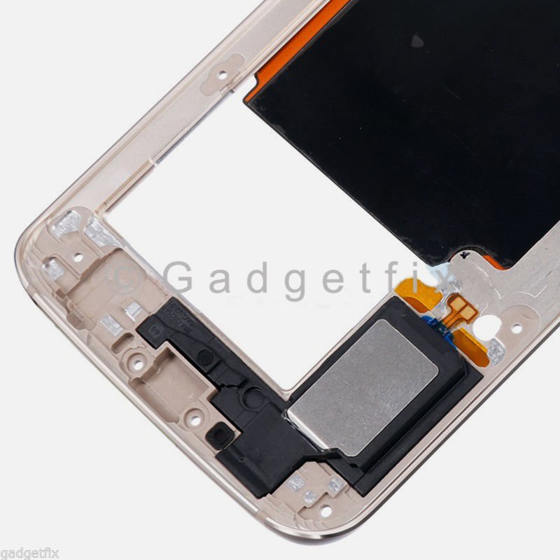 Gold Samsung Galaxy S6 Edge G925P G925V Mid Housing Frame + Camera Lens