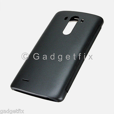 Black Quick Circle Flip Cover Case NFC + QI Wireless Charging Charger for LG G3