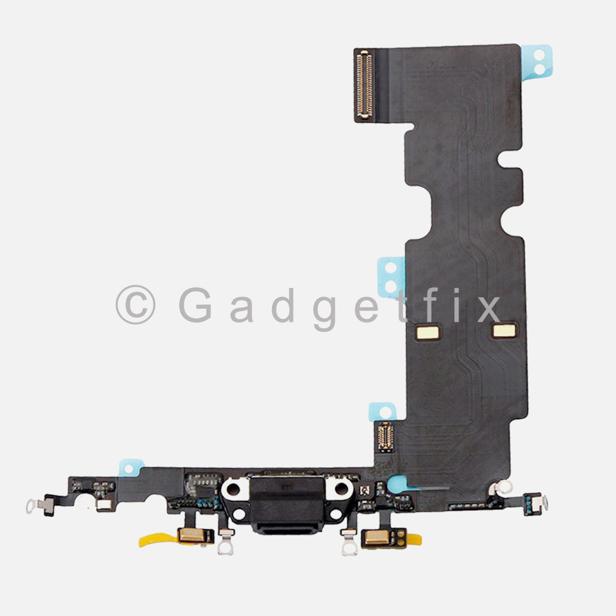 Black USB Lightning Charging Port Dock Flex Cable Replacement For iPhone 8 Plus