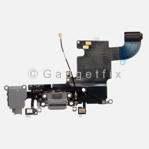 Charging Charger Port Dock Headphone Jack Mic Dark Gray Flex Cable for Iphone 6S