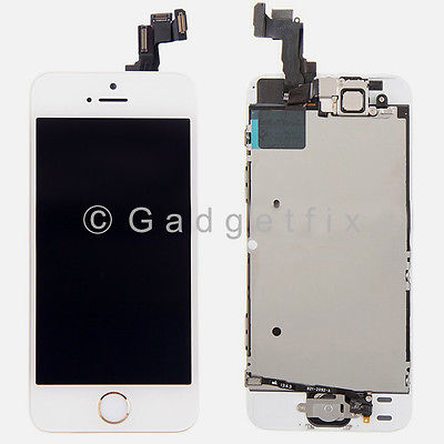Gold LCD Screen Display + Touch Screen Digitizer + Button Camera for Iphone 5S