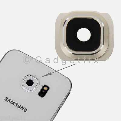 Gold Samsung Galaxy S6 G920A G920T G920V G920P Camera Glass Lens Cover Adhesive