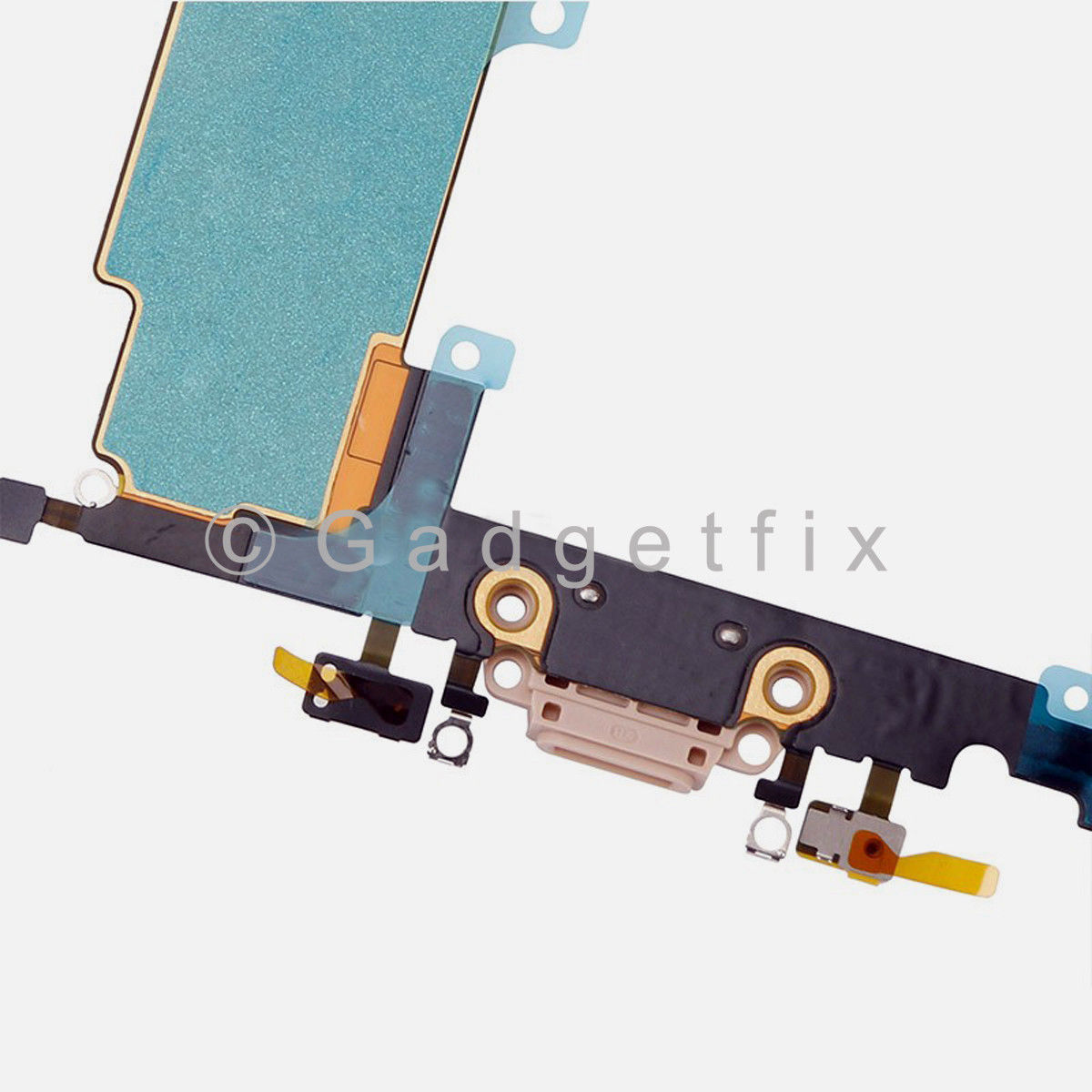 Gold USB Lightning Charging Port Dock Flex Cable Replacement For iPhone 8 Plus