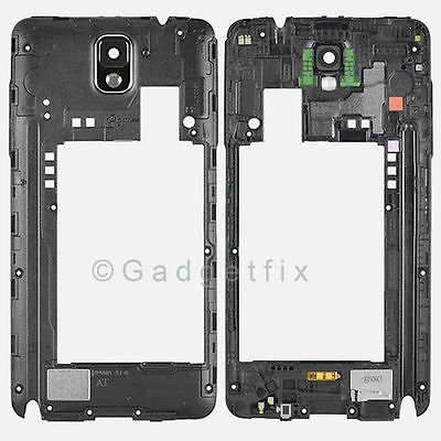 Samsung Galaxy Note 3 N900A N900T Back Middle Frame Rear Housing Camera Lens
