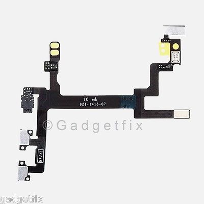 Power Mute Volume Button Switch Connector Flex Cable Ribbon Parts for iphone 5