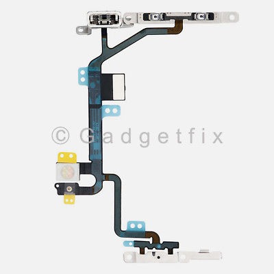 Power Volume Mute Switch Button Flex Cable w/ Bracket For iPhone 8 | SE 2020