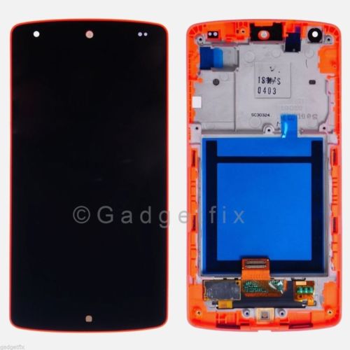 Red LG Google Nexus 5 D820 D821 LCD Screen Display Digitizer Touch Screen Frame