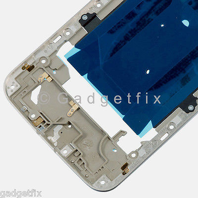 Silver Middle Frame Housing + NFC Power Flex For Motorola Moto X Pure Edition XT1575