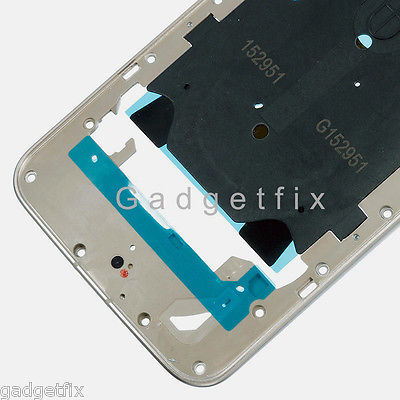 Silver Middle Frame Housing + NFC Power Flex For Motorola Moto X Pure Edition XT1575