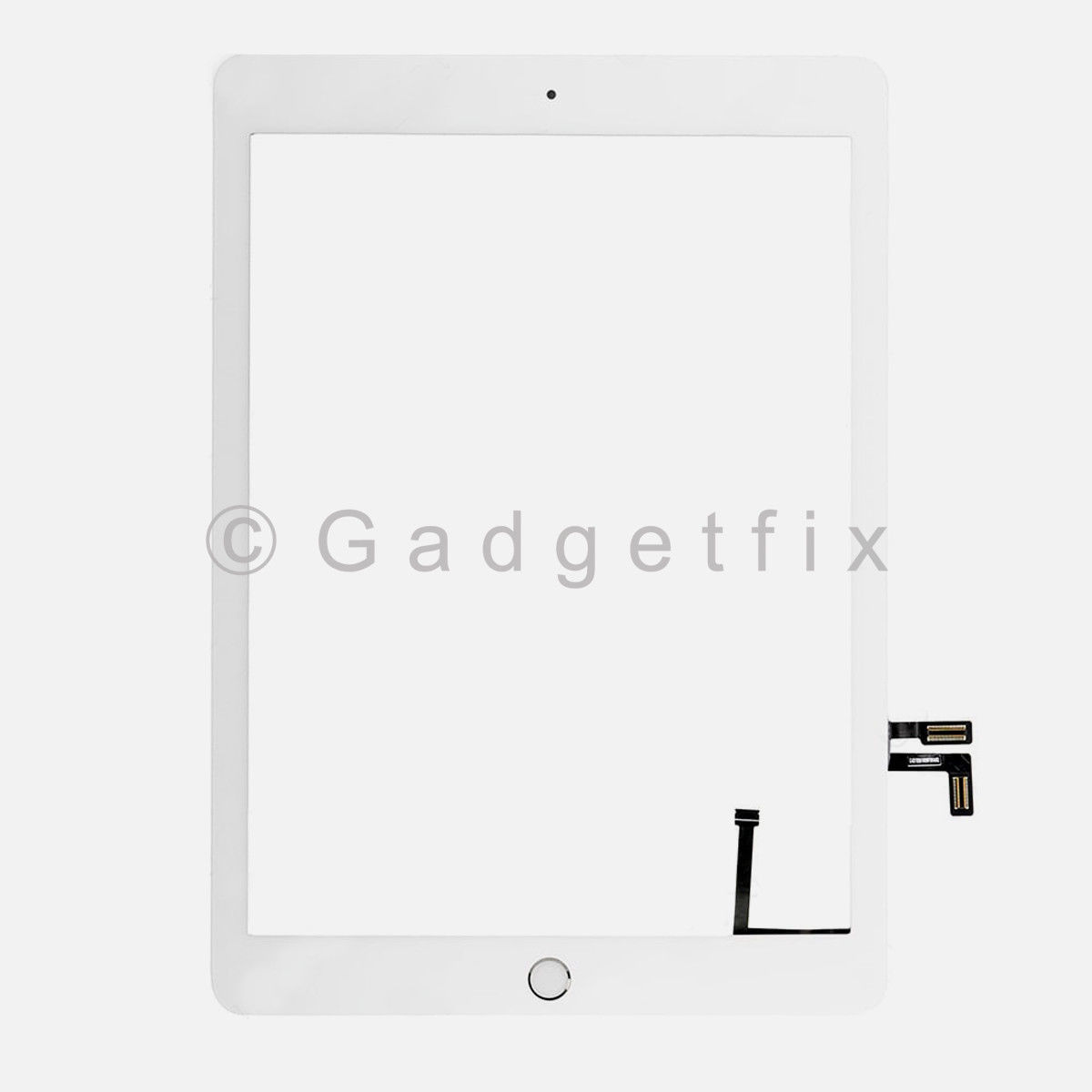 Premium White Touch Screen Digitizer + Silver Home Button for iPad 5 | 5th Gen 9.7" (2017) 