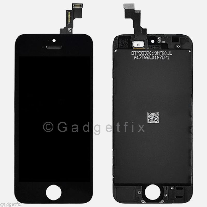 Black Front Housing LCD Display Touch Digitizer Screen Assembly for iphone 5S