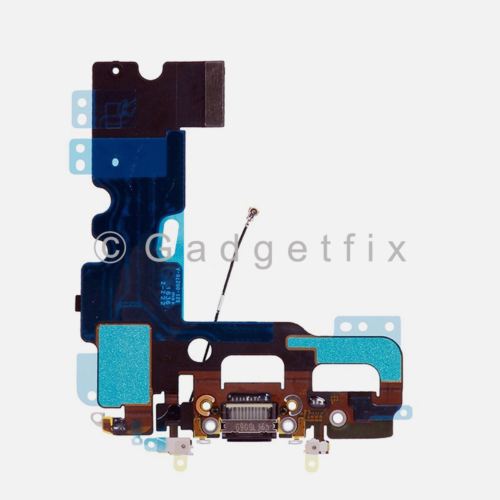 Black iPhone 7 Charging Charger Port Flex Cable Mic Antenna Replacement Parts
