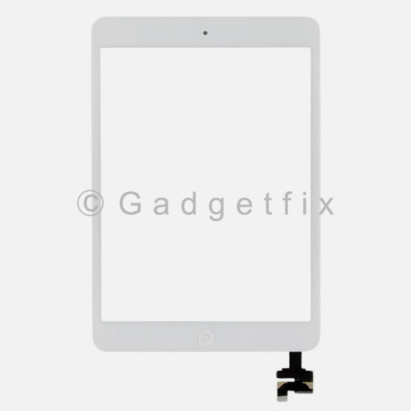 White Touch Screen Digitizer IC Connector Home Button Flex for Ipad Mini 1 2