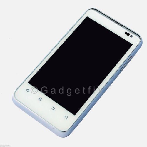 US ZTE Engage V8000 LCD Display Touch Screen Digitizer Glass + Frame Bezel White