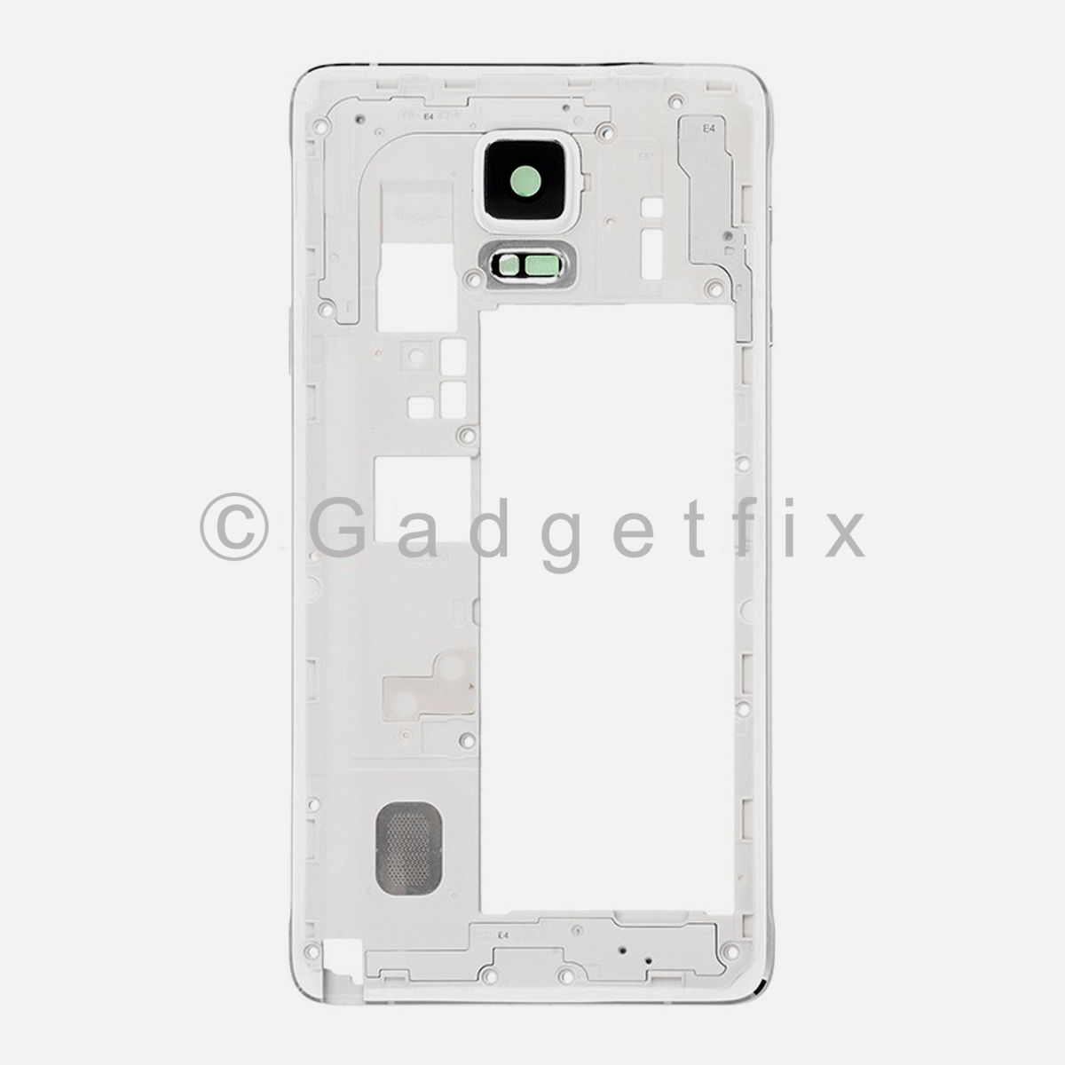 White Samsung Galaxy Note 4 N910A N910T N910F Frame Housing Bezel Camera Cover