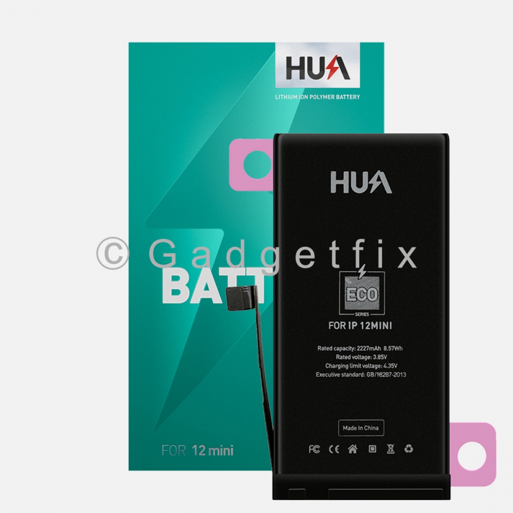 Hua Replacement Battery for iPhone 12 Mini A2471 Capacity 2227mAH