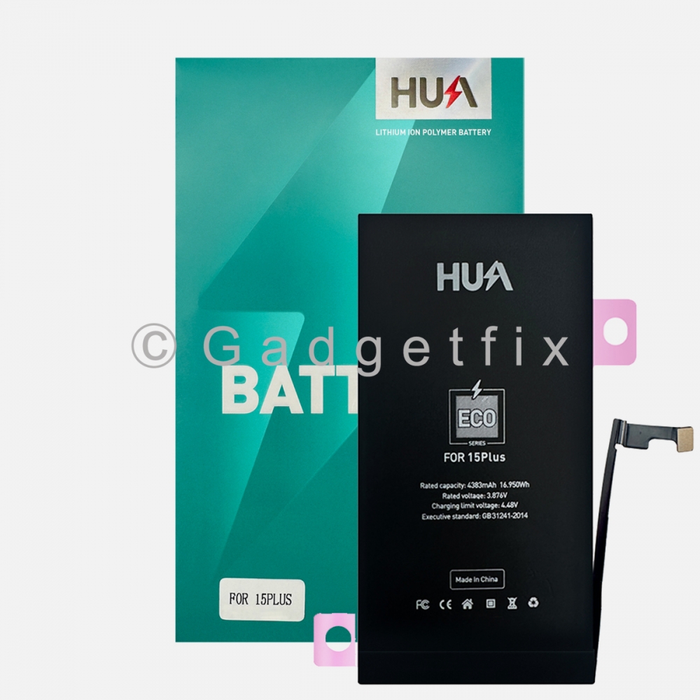 Hua Replacement Battery A3039 for iPhone 15 Plus Capacity 4383mAH