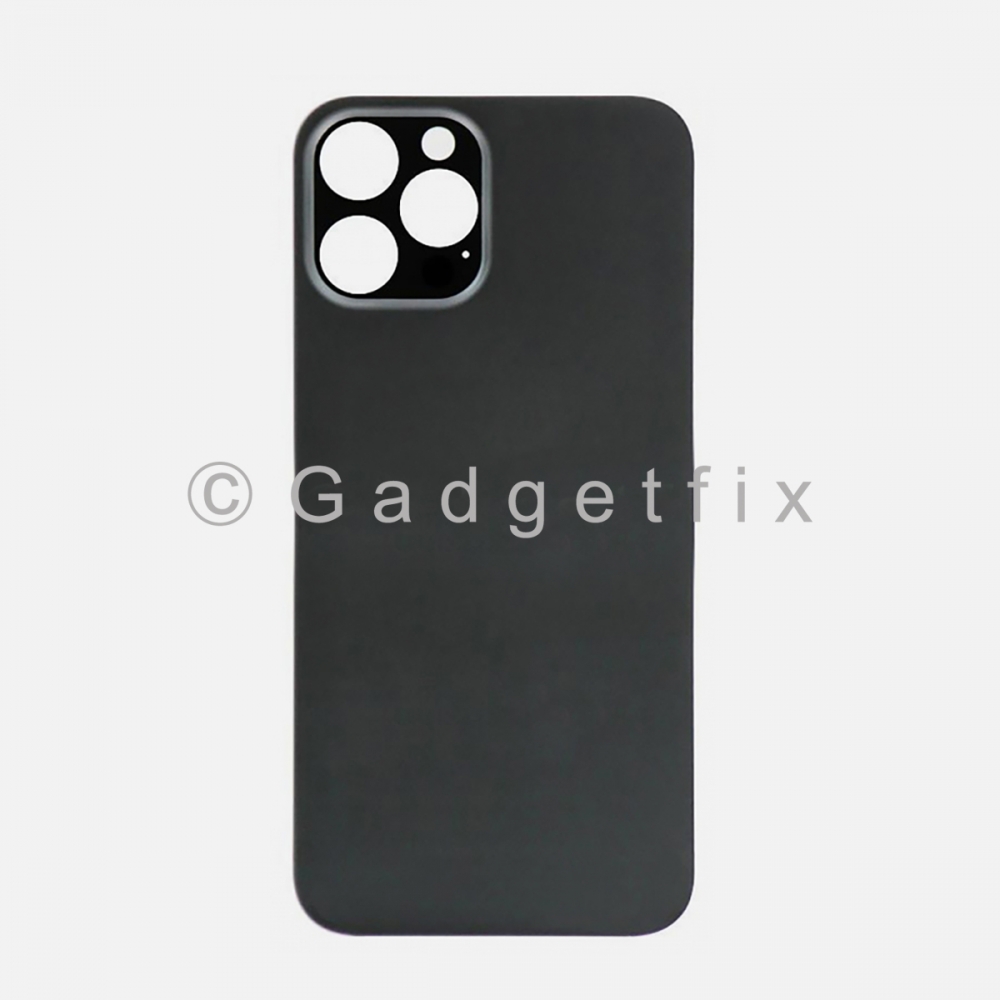 Graphite Back Cover Glass for iPhone 12 PRO MAX with Large Camera Hole