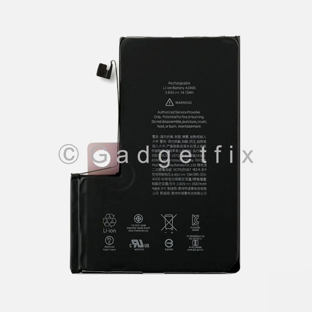 High Quality Replacement Battery for iPhone 12 Pro Max A2466 Capacity 3687mAH