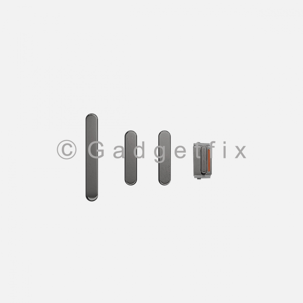 Graphite Side Button Sets Power Volume Mute Replacement For iPhone 13 Pro | 13 Pro Max