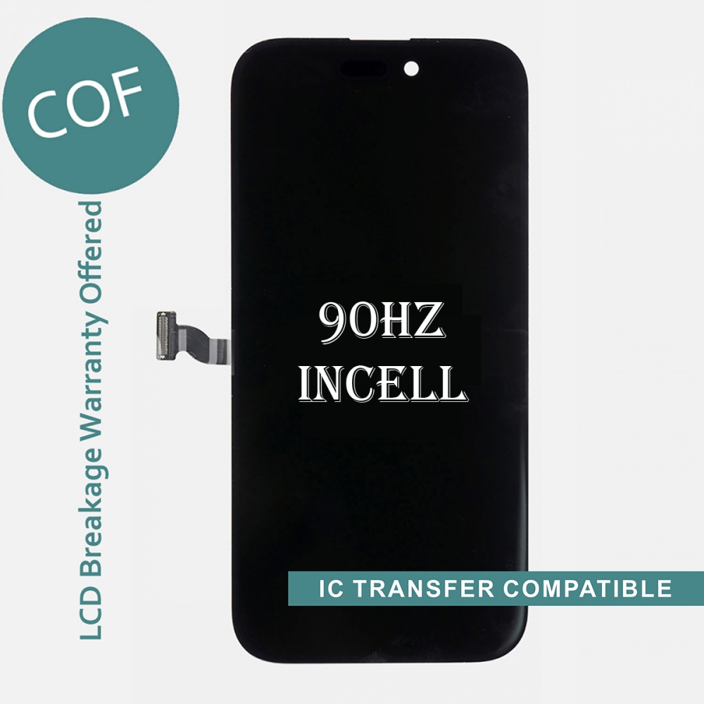 90Hz COF FHD Incell Display LCD Touch Screen Digitizer Frame For Iphone 14 Pro (IC Transfer Compatible)