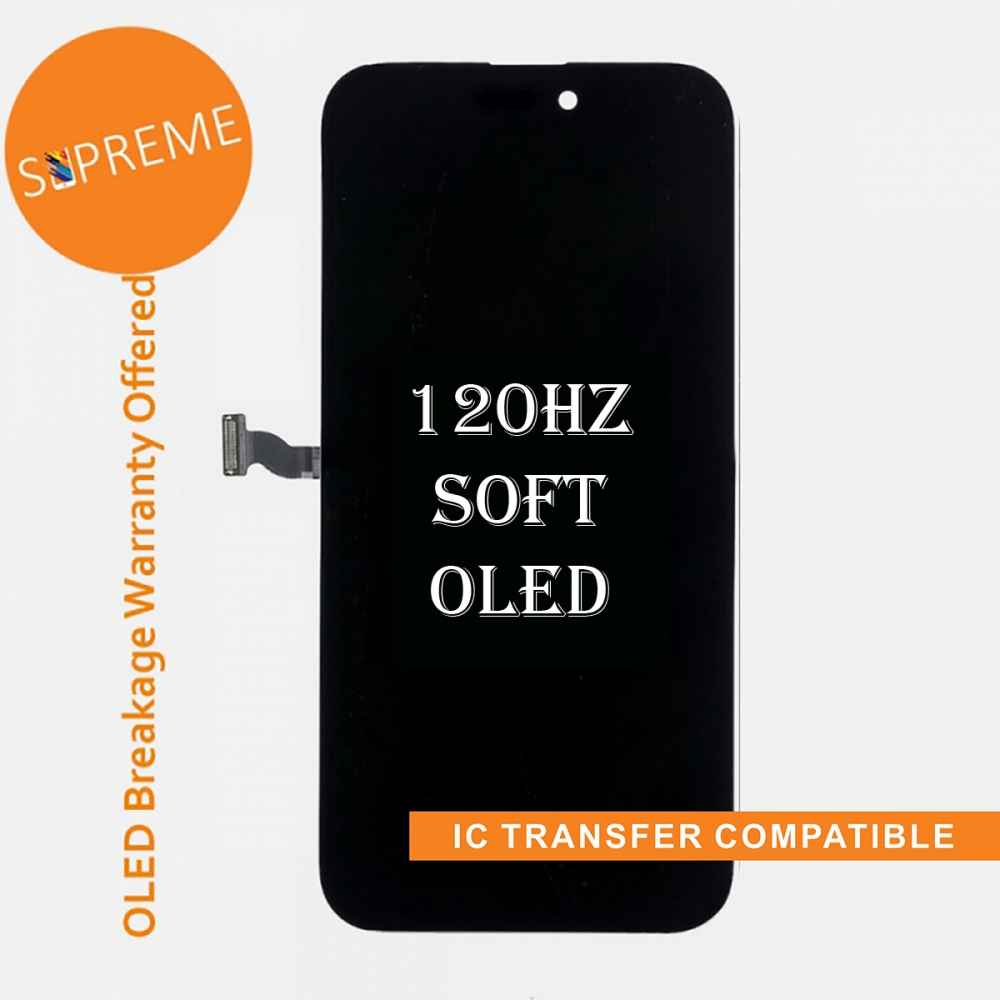 120Hz Soft OLED Display LCD Touch Screen Digitizer Frame For Iphone 14 Pro Max (IC Transfer Compatible)