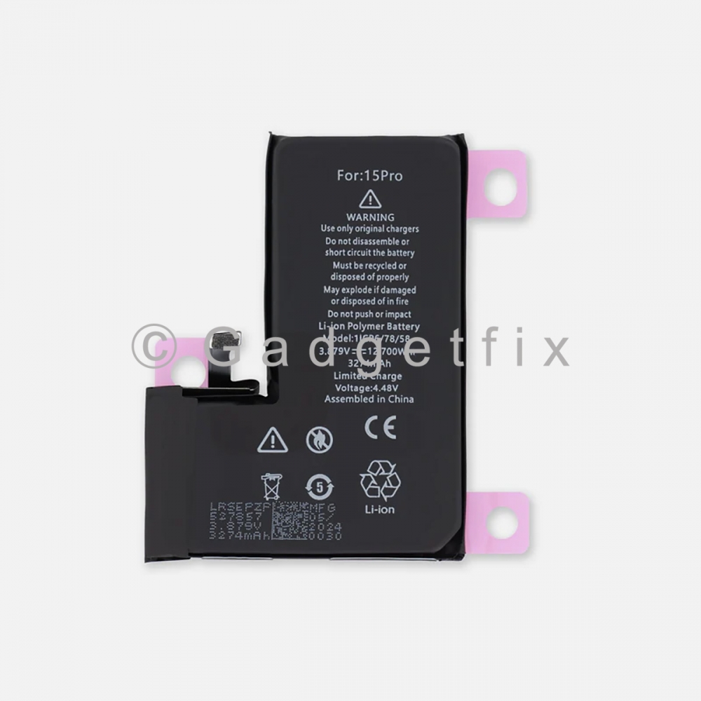 Replacement Battery A3011 for iPhone 15 Pro Capacity 3274mAH