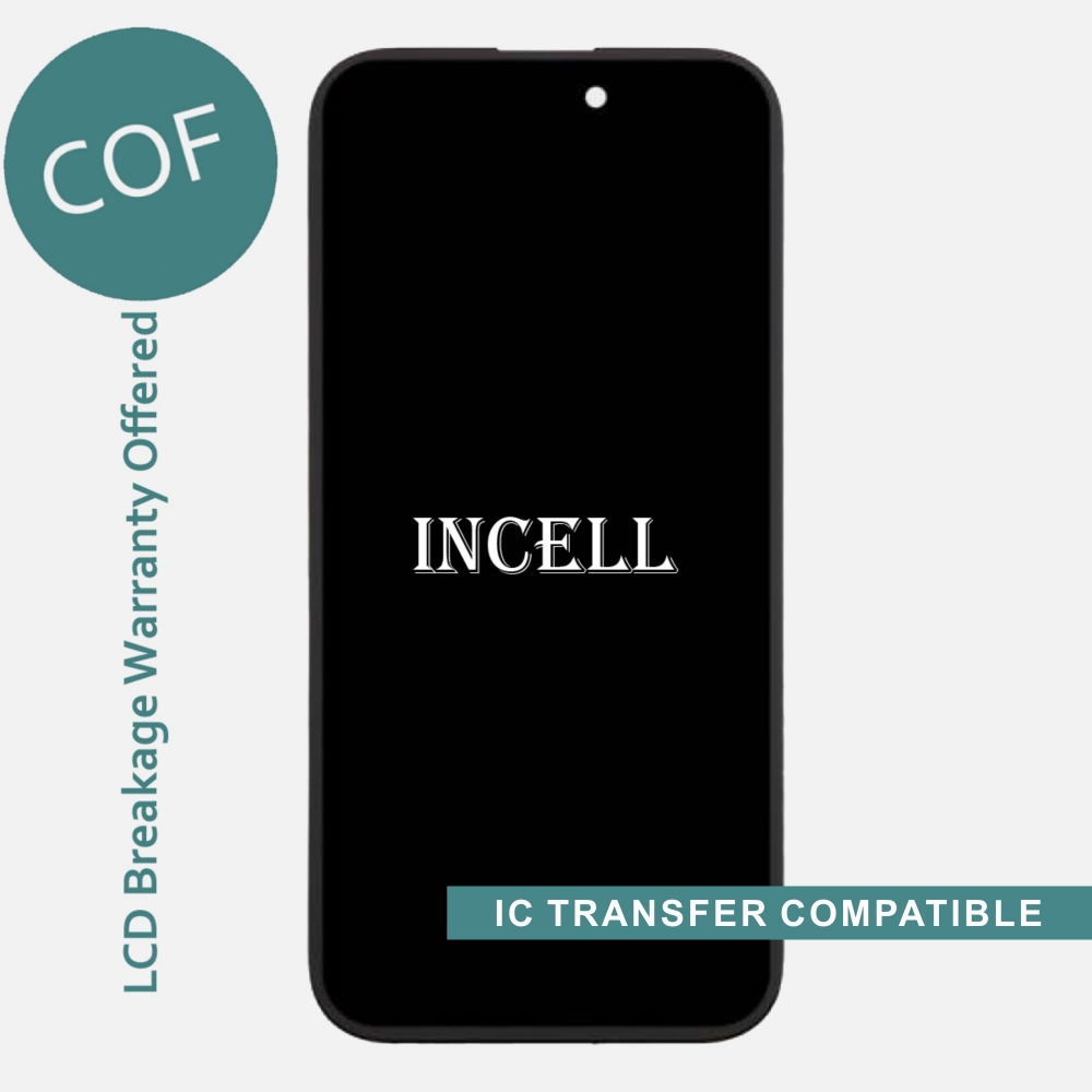 COF Incell Display LCD Touch Screen Digitizer Frame For Iphone 16 (IC Transfer Compatible)