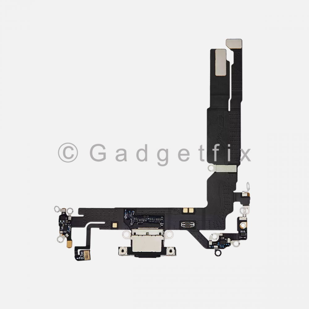 Black Charging Port Dock USB-C Connector Flex Cable For iPhone 16