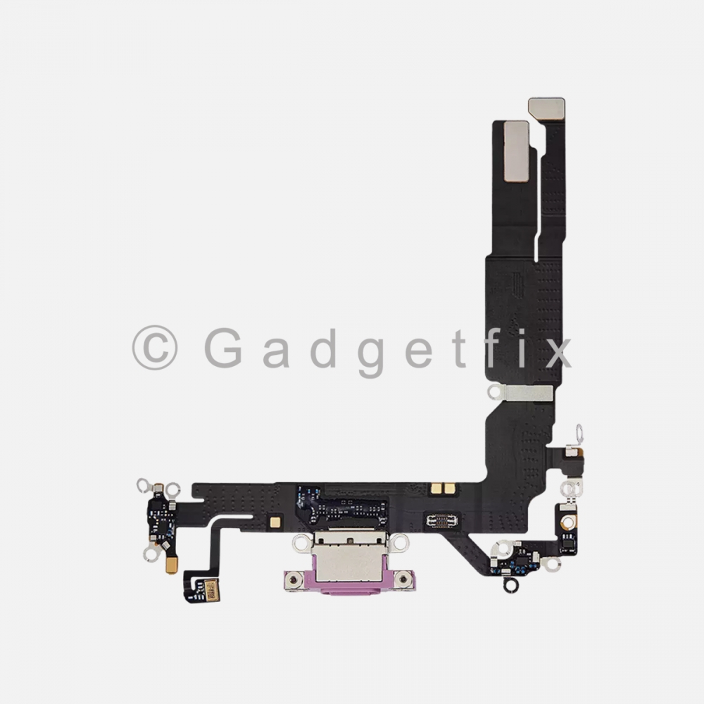 Pink Charging Port Dock USB-C Connector Flex Cable For iPhone 16