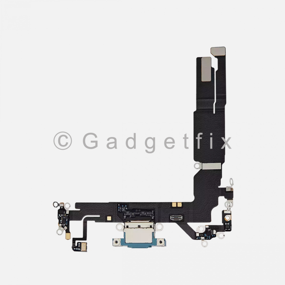 Teal Charging Port Dock USB-C Connector Flex Cable For iPhone 16