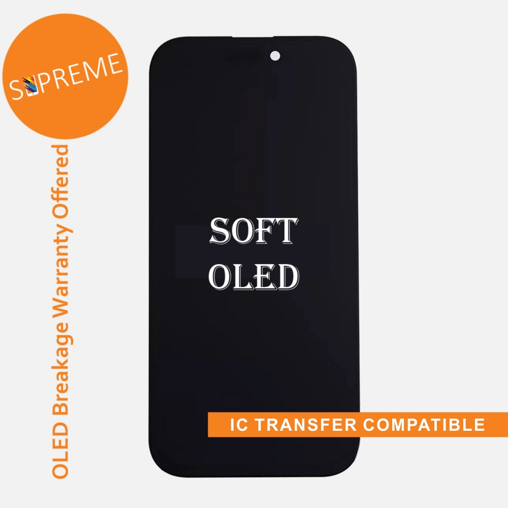 Soft OLED Display LCD Touch Screen Digitizer Frame For Iphone 16 Pro (IC Transfer Compatible)