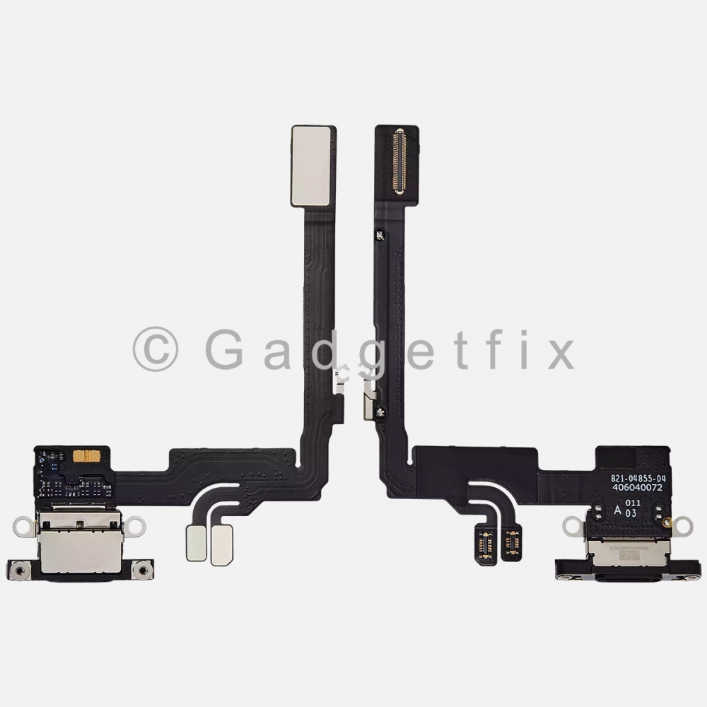 Black Titanium Charging Port Dock USB-C Connector Flex Cable For iPhone 16 Pro