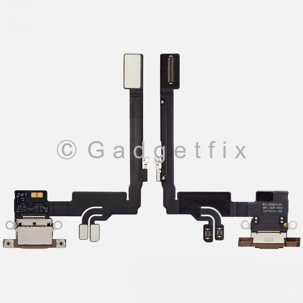 Desert Titanium Charging Port Dock USB-C Connector Flex Cable For iPhone 16 Pro