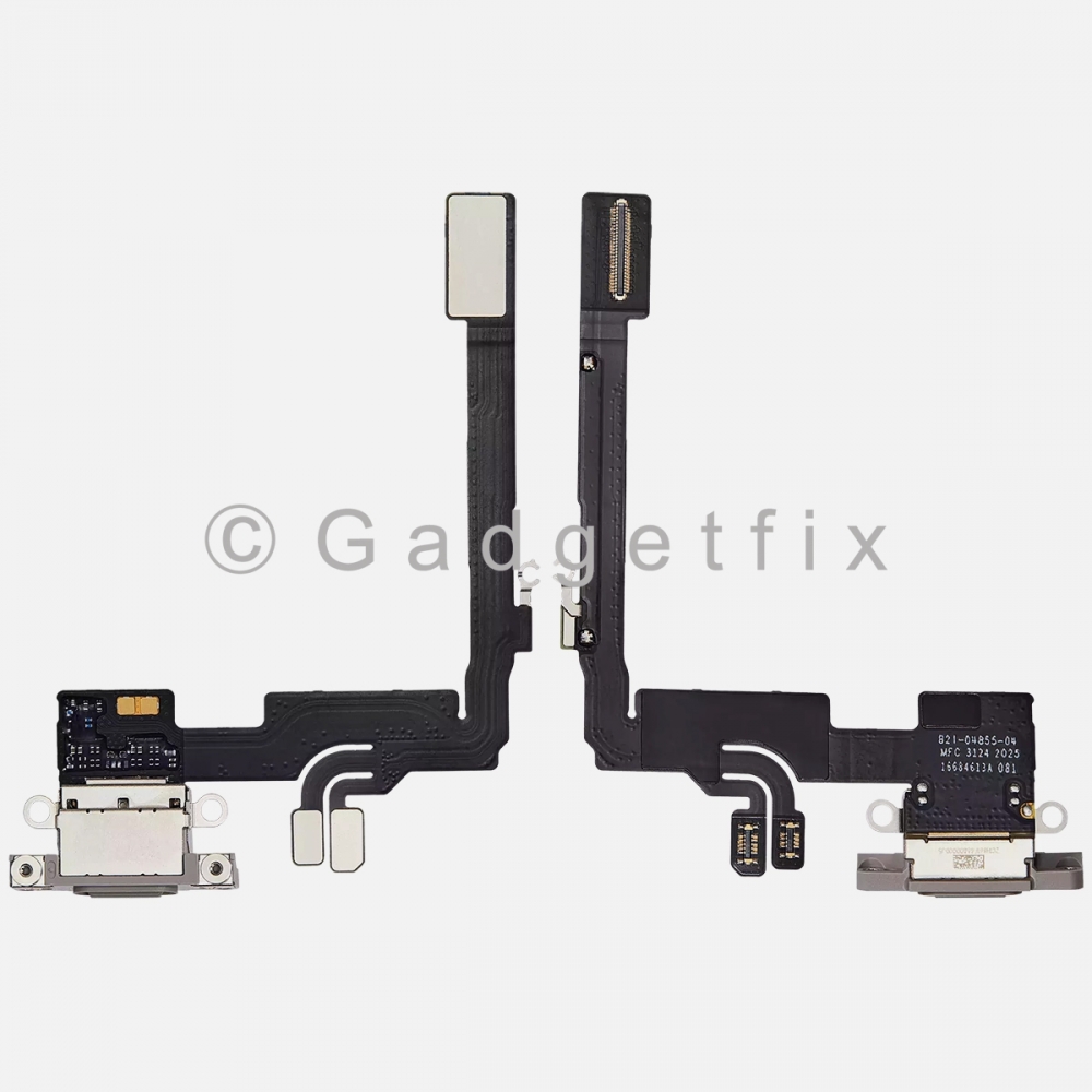 Natual Titanium Charging Port Dock USB-C Connector Flex Cable For iPhone 16 Pro