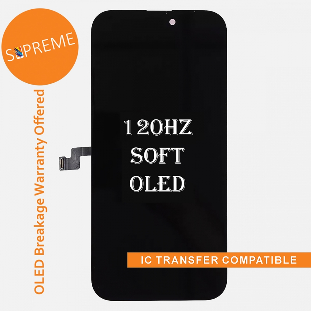 120Hz Supreme Soft OLED Display LCD Touch Screen Digitizer Frame For Iphone 16 Pro Max (IC Transfer Compatible)