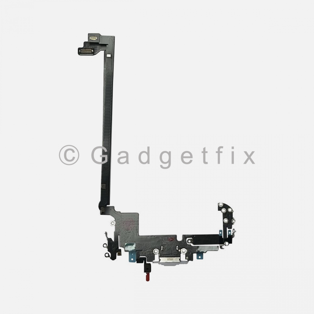 Silver Charging Port Dock USB-C Connector Flex Cable For iPhone 17 Pro Max (US Version)