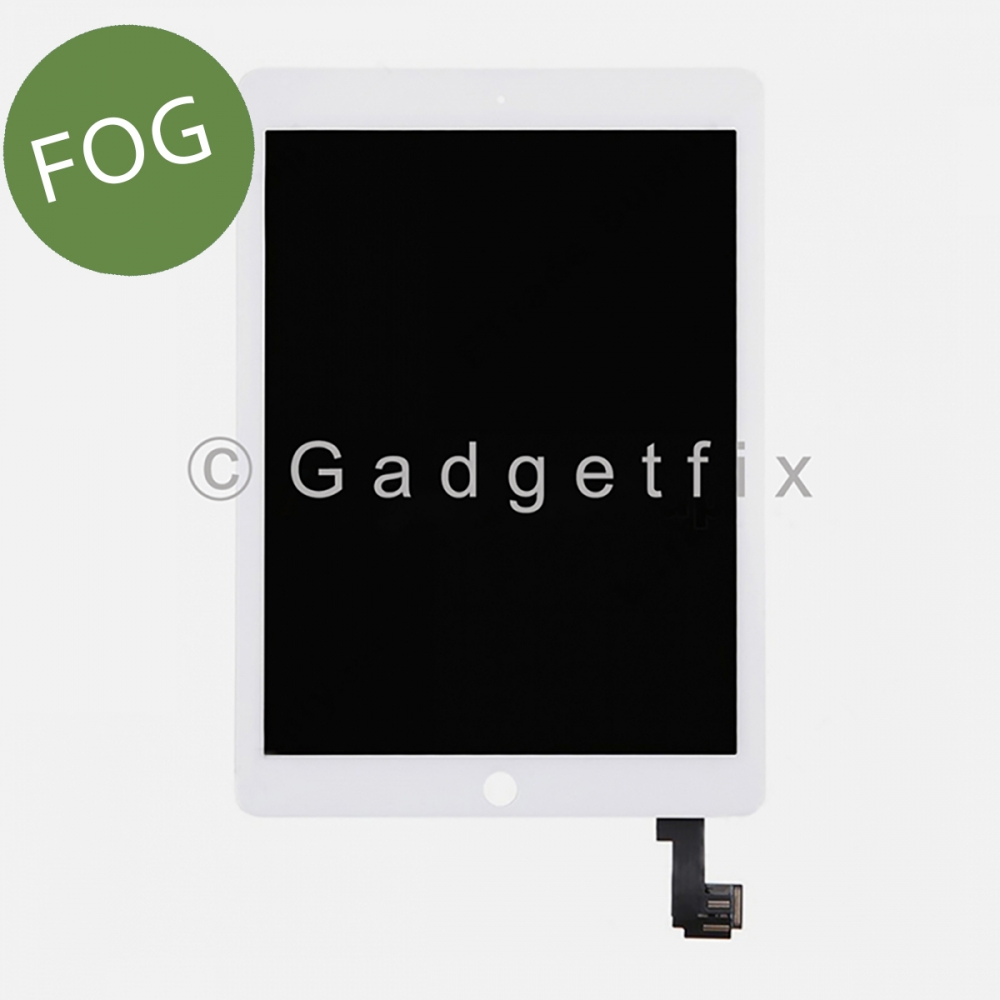 White FOG LCD Display Touch Screen Assembly With Sleep | Wake Sensor for iPad Air 2 A1566 | A1567