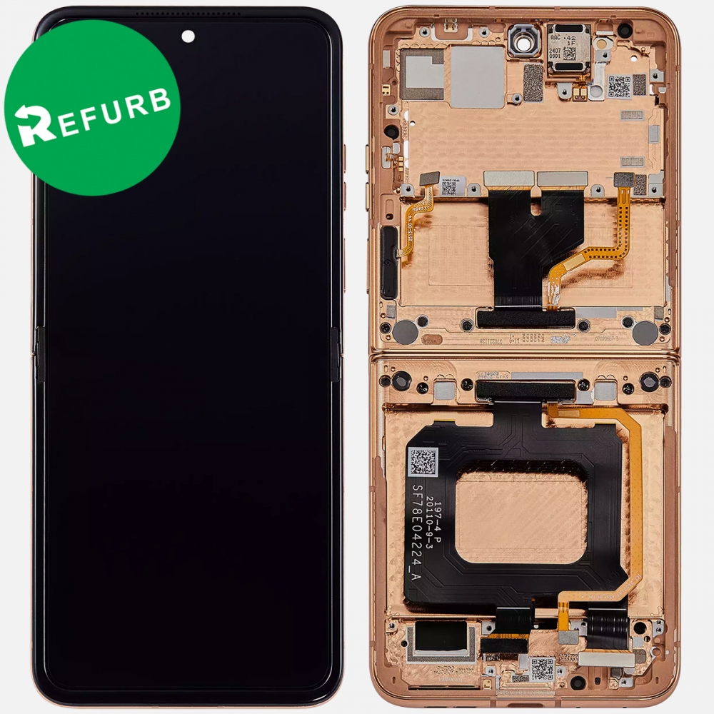 Peach Motorola Razr Plus | Razr 50 Ultra XT2451 OLED Display LCD Touch Screen Digitizer + Frame