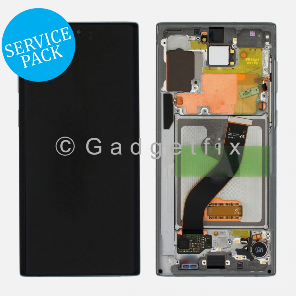 Aura Glow AMOLED Display Screen Assembly + Frame For Samsung Galaxy Note 10 N970 (Service Pack)