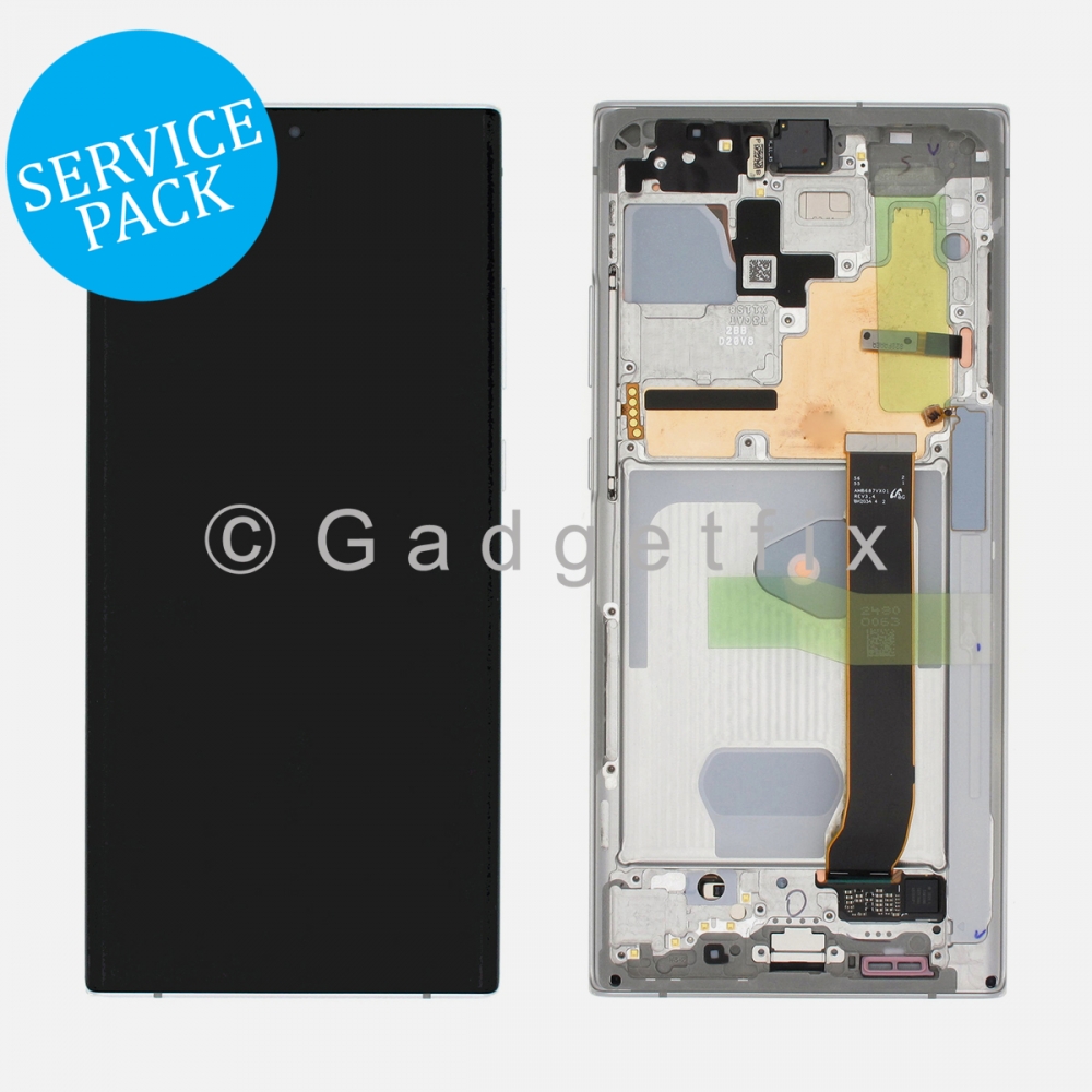 White Display LCD Screen Digitizer + Frame For Samsung Galaxy Note 20 Ultra N985 | N986  (Service Pack)
