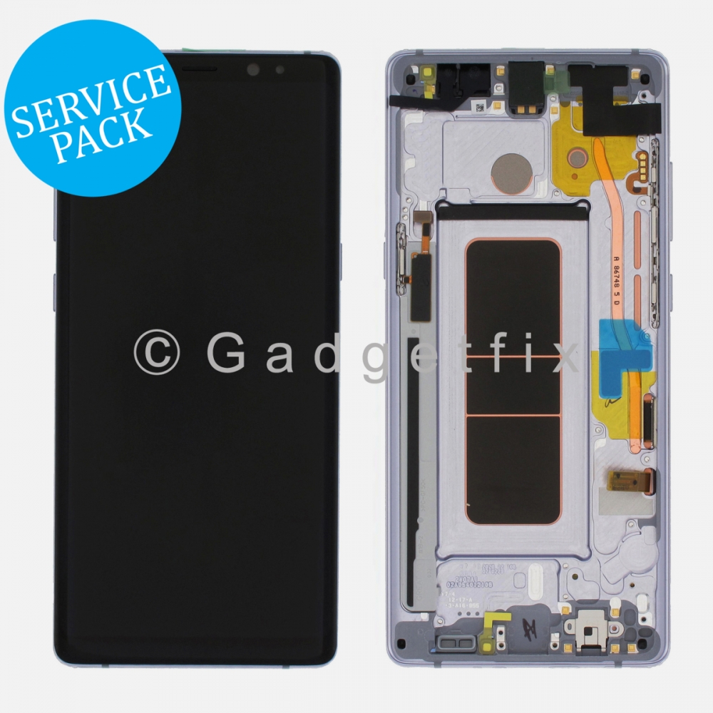 Gray LCD Display Touch Screen Digitizer Frame For Samsung Galaxy Note 8 (Service Pack)
