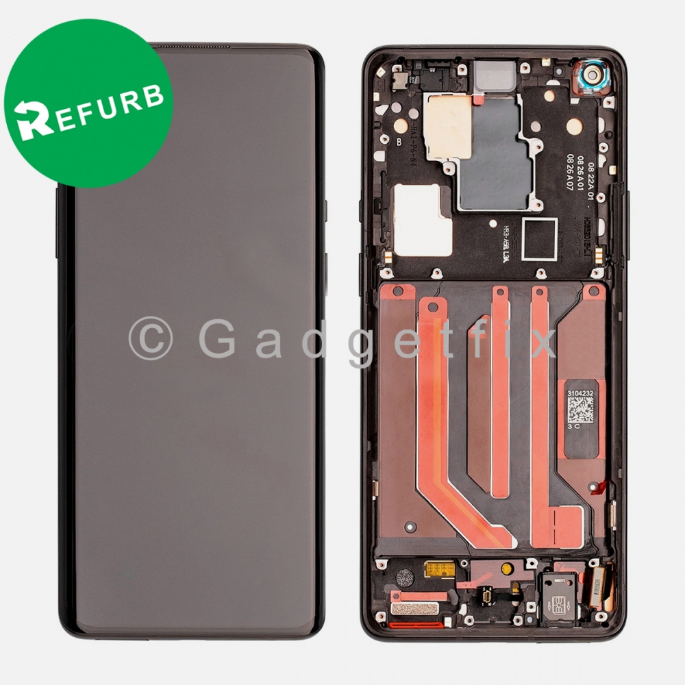 Onyx Black OLED Display Screen Assembly With Frame For OnePlus 8 Pro