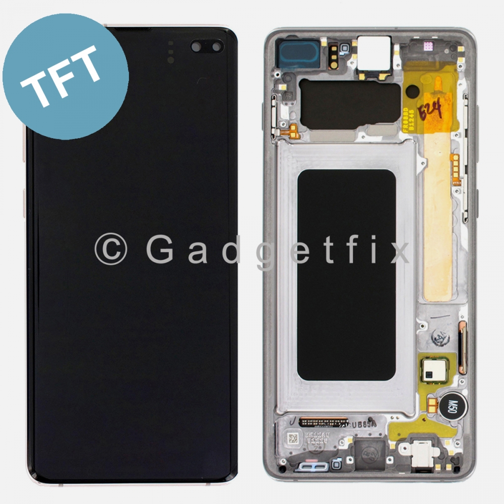 Black TFT LCD Display Touch Screen Digitizer + Frame For Samsung Galaxy S10+ | S10 Plus G975 | No Fingerprint Sensor