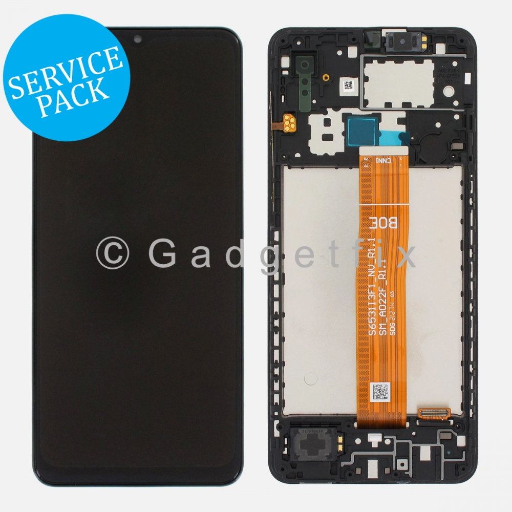 Display LCD Touch Screen Digitizer With Frame For Samsung A02 2021 A022 (Service Pack)
