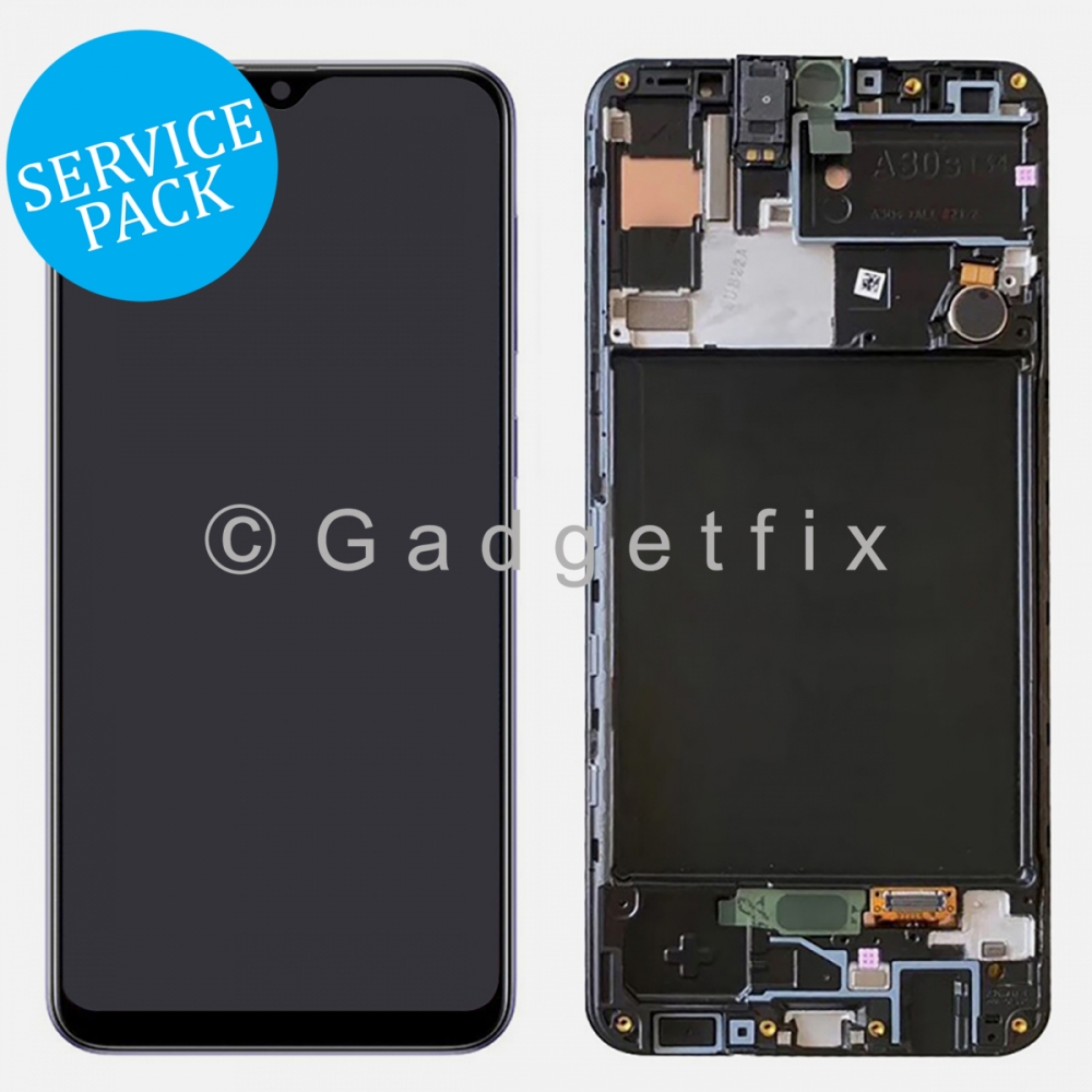 Display LCD Touch Screen Digitizer + Frame For Samsung Galaxy A30S A307 (Service Pack)