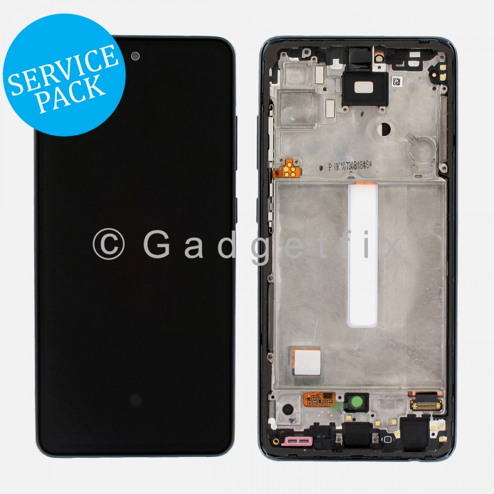 Black Display LCD Screen Frame for Samsung Galaxy A52 4G A525 | 5G A526 | A52S A528 (Service Pack)
